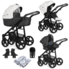 Venicci Valdi Matte Leather 3 in 1 Travel System (9 Piece Bundle) - White