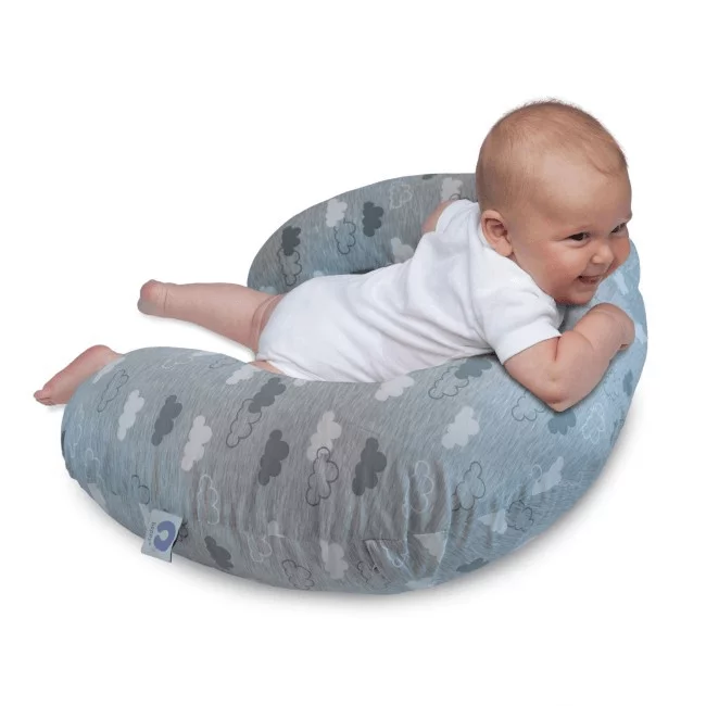 Boppy Nursing Feeding Pillow with Cotton Slipcover Clouds