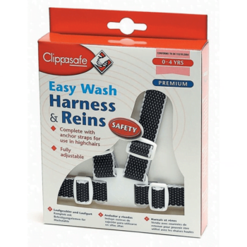 Clippasafe Easy Wash Harness and Reins - Navy/White