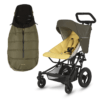 Micralite FastFold Stroller + Free Footmuff - Khaki/Saffron