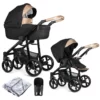 Venicci Lanco 2 in 1 Travel System Black 7 Piece Bundle