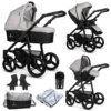 Venicci Soft 3 in 1 Travel System (9 Piece Bundle) - Light Grey