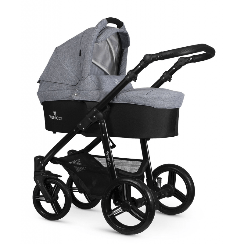 Venicci 2 in 1 Soft Travel System (7 Piece Bundle) - Medium Grey - Image 3