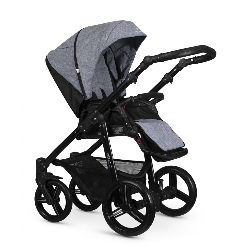 Venicci 2 in 1 Soft Travel System (7 Piece Bundle) - Medium Grey - Image 2