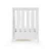 Obaby Stamford Luxe 3 piece room set- Cot- White- End View