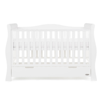 Obaby Stamford Luxe 3 piece room set- Cot- White- Hightest level setting