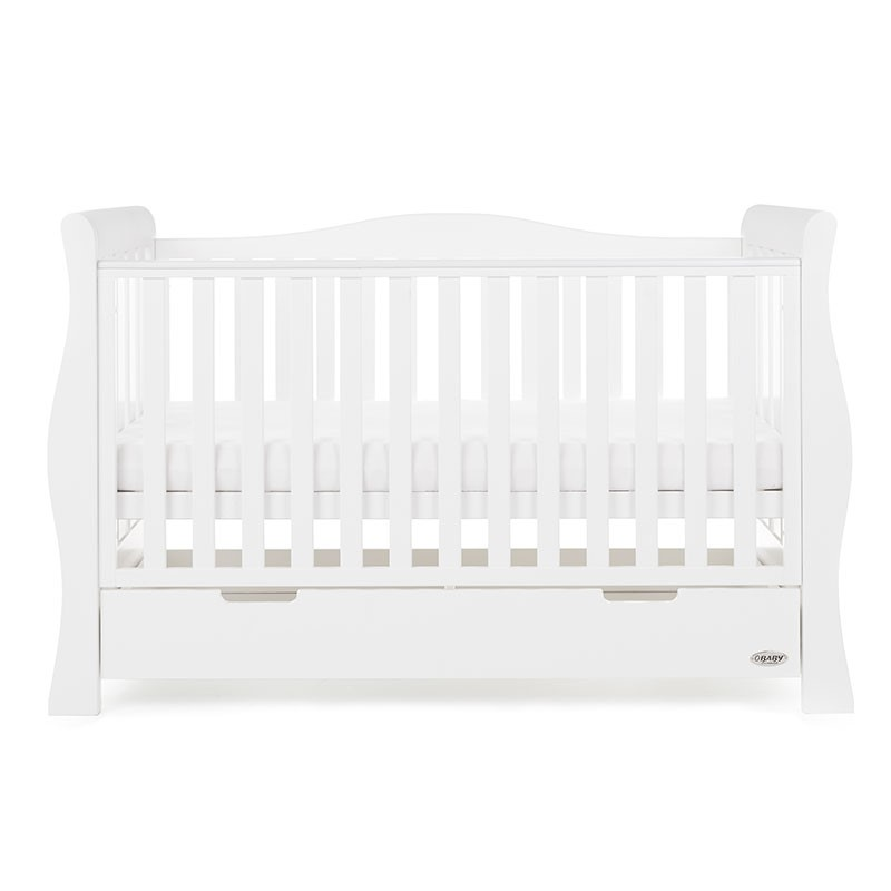 Obaby Stamford Luxe 3 piece room set- Cot- White- Mid level