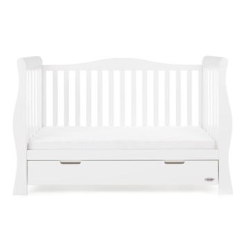 Obaby Stamford Luxe 3 piece room set- Cot- White- No side rail