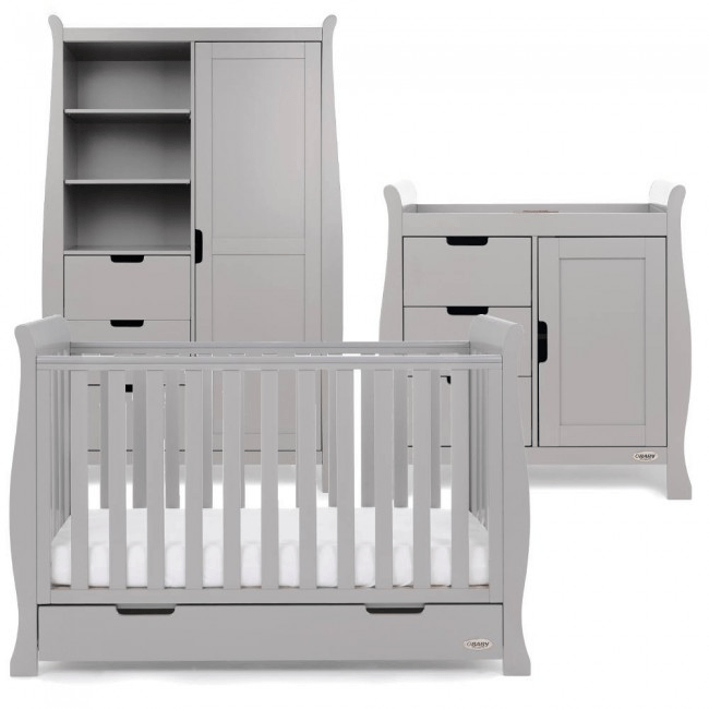 Photos - Kids Furniture Obaby Stamford Mini 3 Piece Room Set - Warm Grey BSR5118WG 