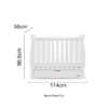 Obaby Stamford Space Saver Cot White 6