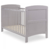 obaby grace cot bed warm grey