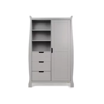 obaby stamford double wardrobe warm grey