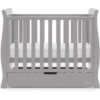 obaby stamford space saver cot warm grey 2