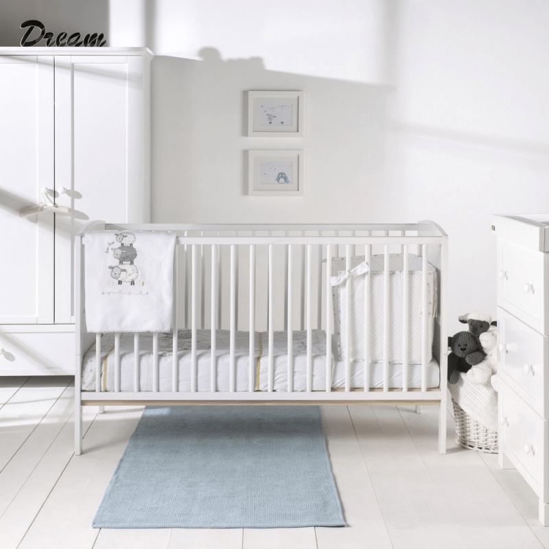 east coast hudson cot bed white
