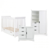Obaby Stamford Mini 3 Piece Nursery Furniture Room Set - White
