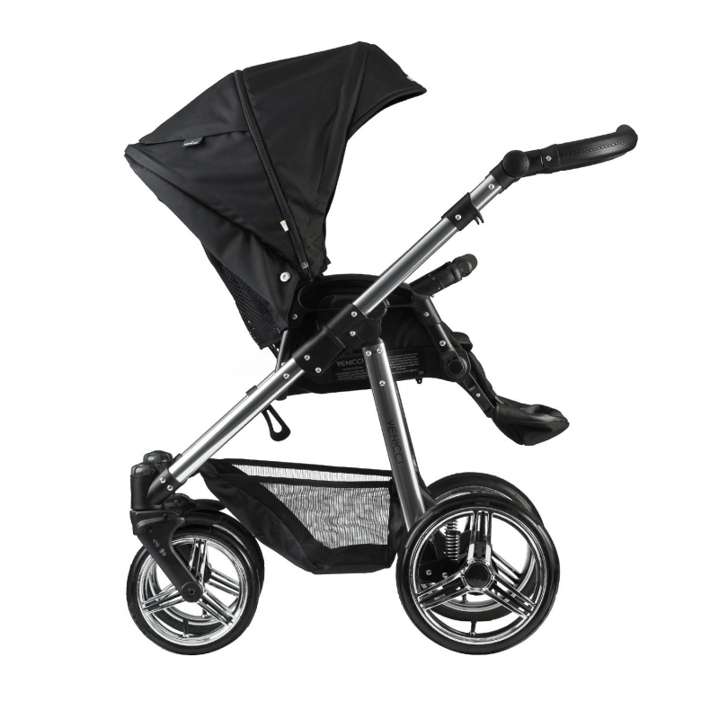 Venicci Silver Edition 2 in 1 Travel System (7 Piece Bundle) - Black