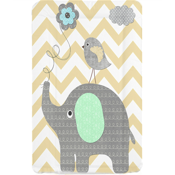 Callowesse Baby Changing Mat - Elephant Chevron Multicoloured