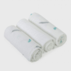 Petite Piccolo 3 Pack baby muslins - Feathers 2