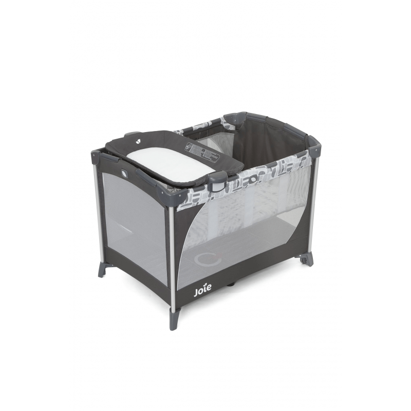 Travel cot with changer top