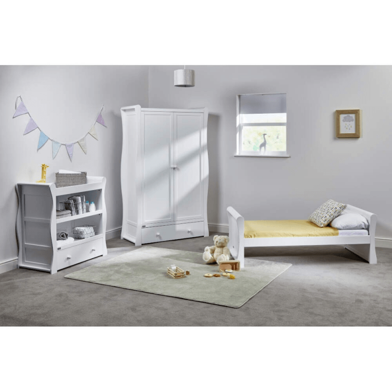 East Coast Nebraska Toddler Bed 3 Piece Room Set - White White Unisex