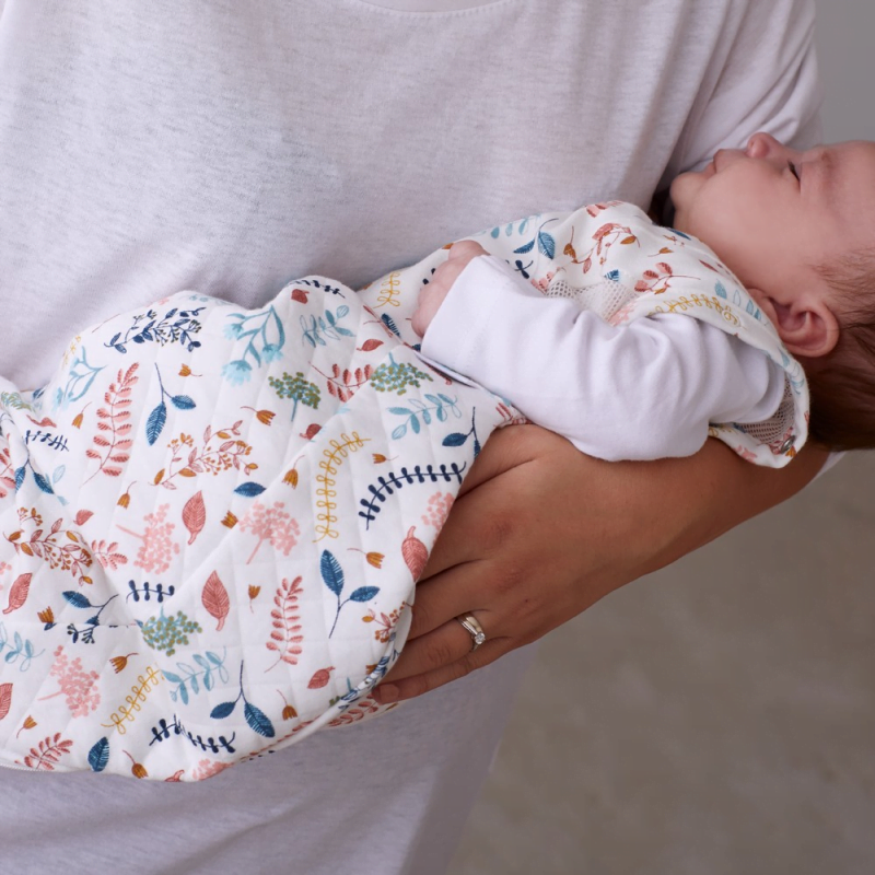Purflo 2.5 Tog Swaddle To Sleep Bag 04 Months Botanical