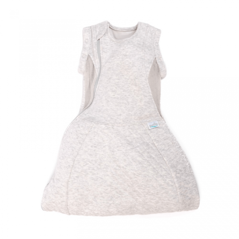 Purflo 2.5 Tog Swaddle To Sleep Bag 04 Months Minimal Grey