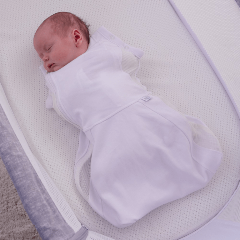 Purflo 2.5 Tog Swaddle To Sleep Bag 04 Months Soft White