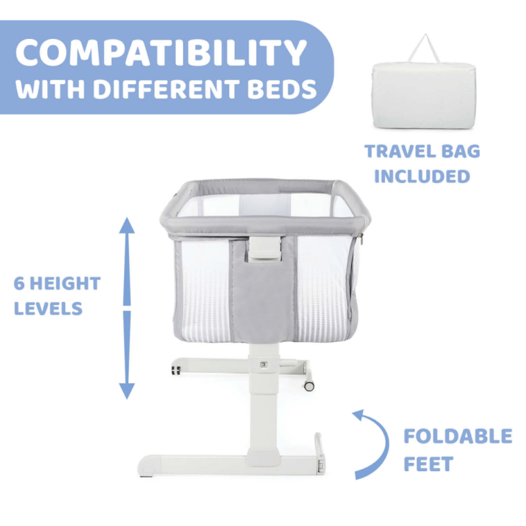 Chicco Next2Me Air SideSleeping Crib Stone Bedside Crib