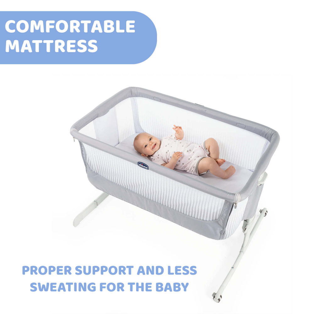 Chicco Next2Me Air Bedside Crib - Stone - Image 6