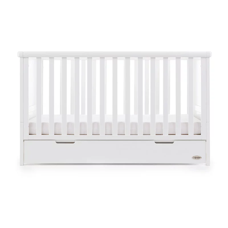 Obaby Belton Cot Bed White Nursery Furniture Olivers BabyCare