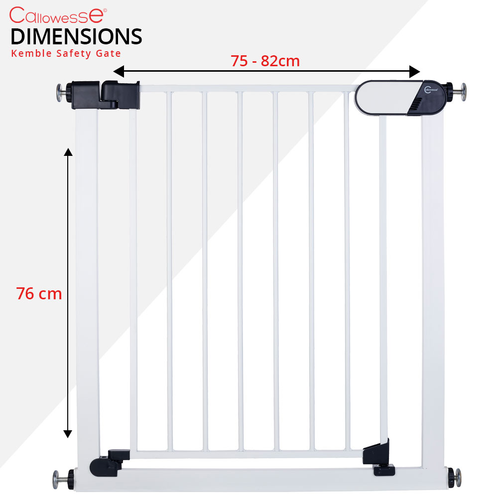 Callowesse Kemble Pressure Fit Safety Gate 75cm82cm White