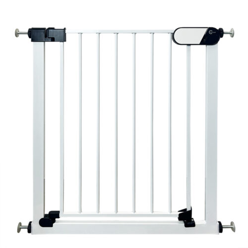 White Callowesse Kemble pressure fit stair gate for child safety, fits doorways 75–82 cm.