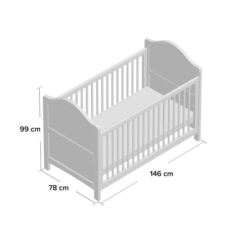 East Coast Toulouse Cot Bed White Olivers BabyCare
