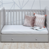 East Coast Nebraska Sleigh Cot Bed - Grey