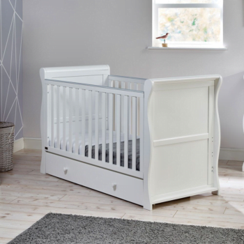white gloss cot bed
