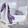 East Coast Nebraska Sleigh Cot Bed - White