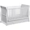 East Coast Nebraska Sleigh Cot Bed - White