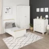 Aylesbury 3 piece set white ash toddler bed