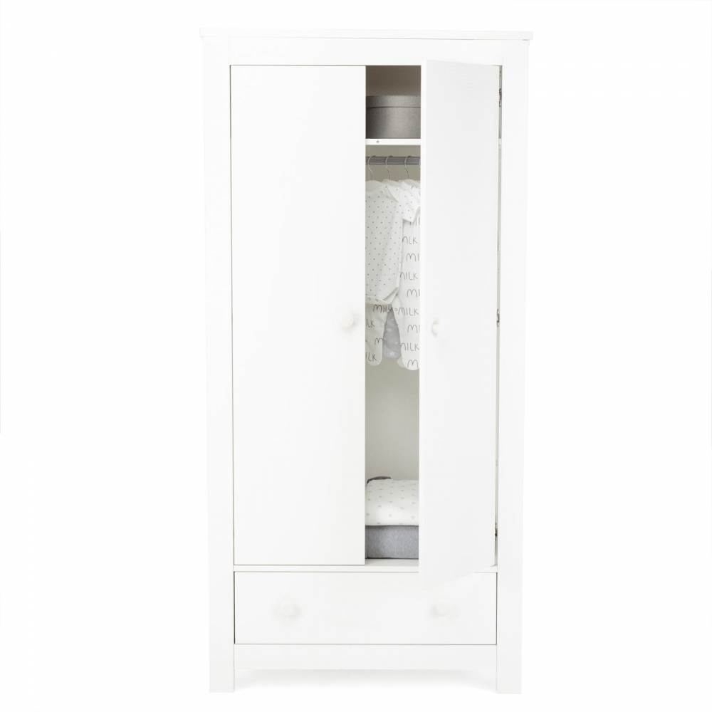 Cuddleco Aylesbury 2 Door Double Wardrobe Satin White