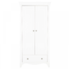 Clara 2 Double Door Wardrobe Satin white