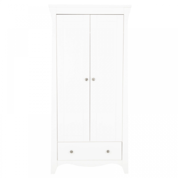 Clara 2 Double Door Wardrobe Satin white