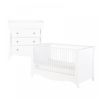 Clara 2 piece room set satin white