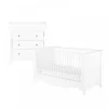 Clara 2 piece room set satin white