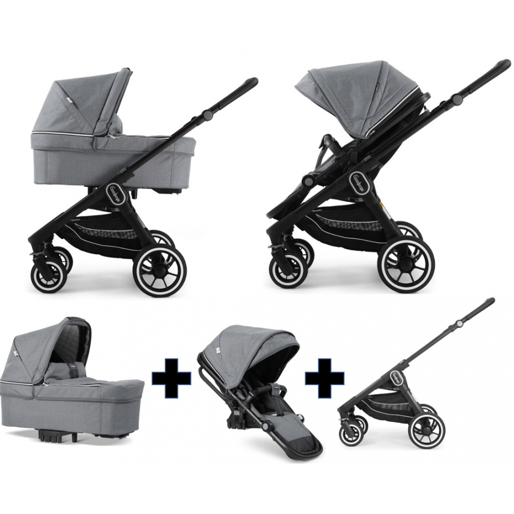 Emmaljunga NXT60 Travel System Ergo Seat Black Lounge Grey