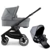 Emmaljunga NXT60 Travel System (Flat Seat) - Black Lounge Grey_