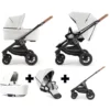 Emmaljunga NXT60 Travel System Outdoor Black White Leatherette