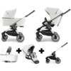 Emmaljunga NXT60 Travel System Silver White Leatherette