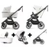 Emmaljunga NXT90 Travel System Black White Leatherette