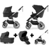 Emmaljunga NXT90 Travel System Silver Lounge Black