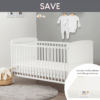 Juliet cot bed and foam mattress - white - saving bundle